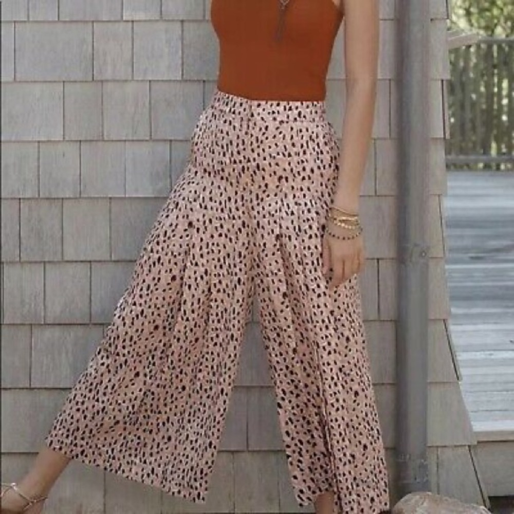 Anthropologie Maeve Isobel Pleated Wide Leg Pant
